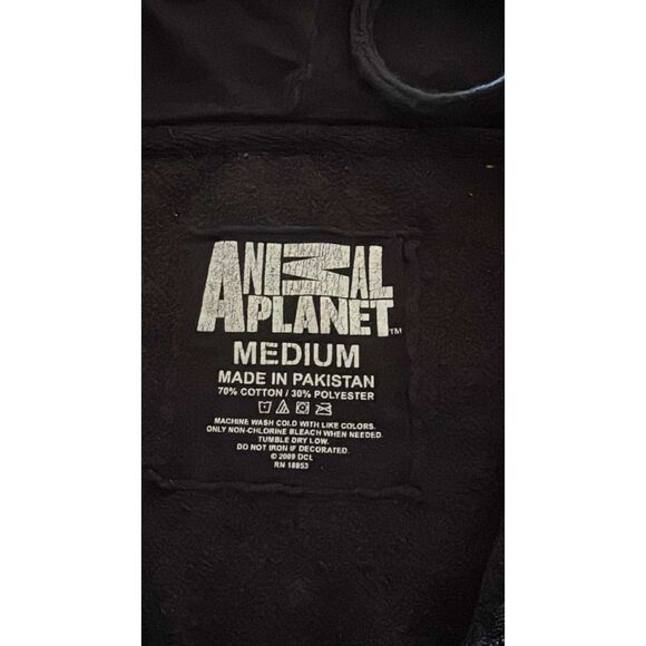 Animal Planet Hoodie Medium Black Front Zipper - Picture 2 of 4
